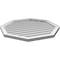 Ekena Millwork Octagonal Surface Mount PVC Gable Vent w/ 2"W x 1-1/2"P Brickmould Frame, 32"W x 32"H GVPOC32X3202SN - alternate 5